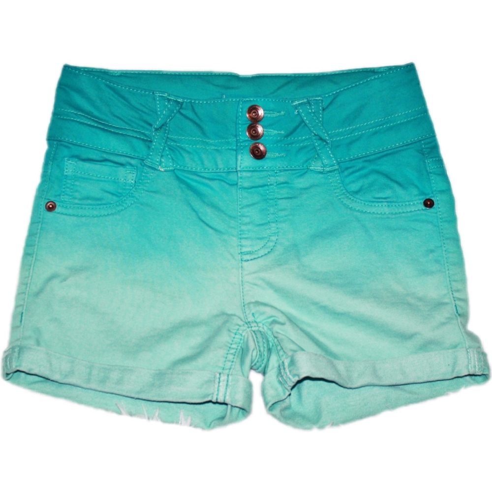 Kids Ombre Shorts Girls Sz 8 Cuffed Shorts